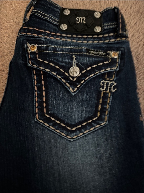 Miss Me Denim - Miss Me Dark Indigo Bootcut Jeans with Embroidered Pocket